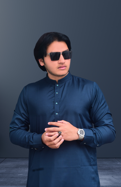 Classic Zinc Colour Wash & Wear Shalwar Suit