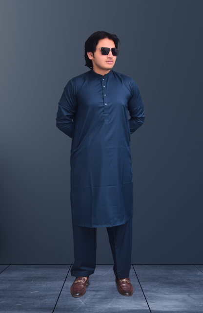 Classic Zinc Colour Wash & Wear Shalwar Suit