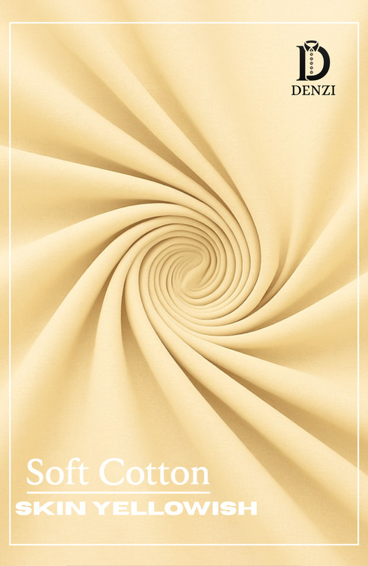 Unstitched Cotton Fabric- Skin Yellowish