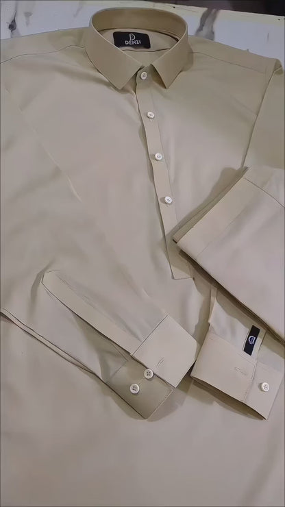 Formal Stitched Shalwar Suit - Light Biscuit