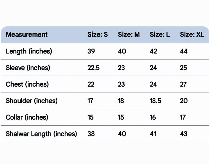 French Collar Premium Stitched Shalwar Suit - Navy Blue